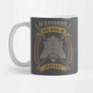 Warriors Are Born In January Mug